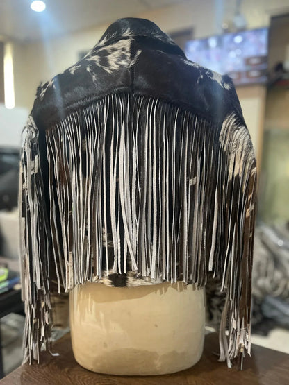 Western Hair On Hide Cowhide Jacket Womens