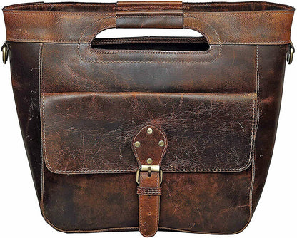 Leather messenger bag for women crossbody