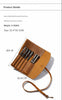Leather fountain pen and pencil roll case