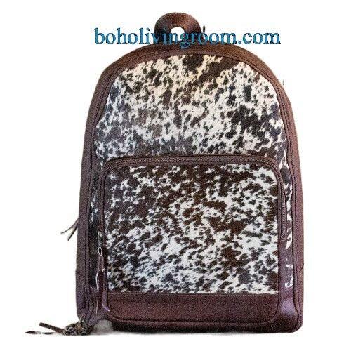 cowhide backpack leather backpack purse real cowhide bag Style 2