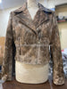 Real Cowhide Jacket Womens Tan Grey Hair On Hide Western Jacket