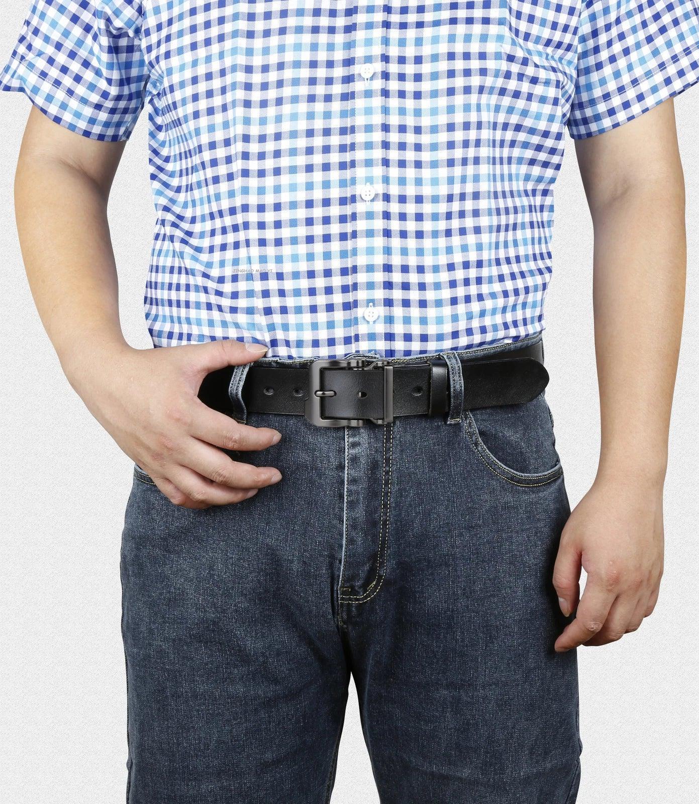 Genuine leather belts for men dress pants