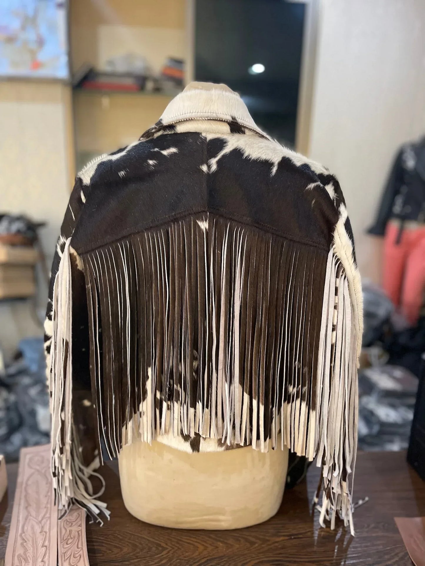 Handmade Cowhide Jacket Womens – Hair On Hide Biker Jacket