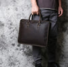 Handmade leather messenger bag for men