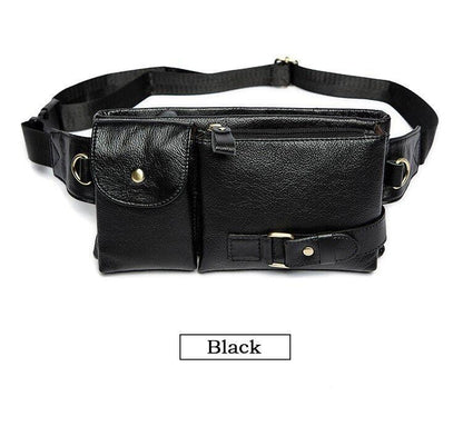 Leather Belt Bag for Men Genuine Leather Waist Chest Bag