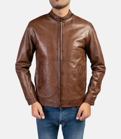 classy leather jackets brown mens