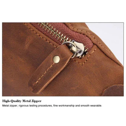 Genuine Leather Waist Bag Cowhide Leather Belt Bag for Men