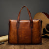 Full Grain Leather Messenger Bag for Men Laptop Work