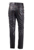 Dark Brown Leather Pants Men Real Leather Trousers