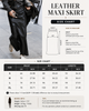 Leather maxi skirt with back slit