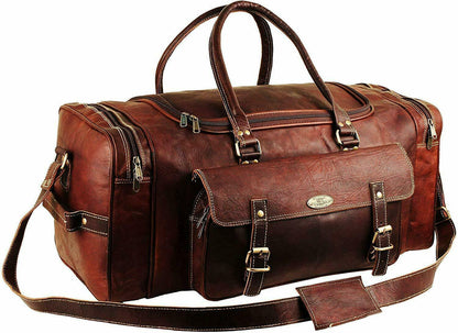 Extra Large Genuine Leather Travel Bag for Men