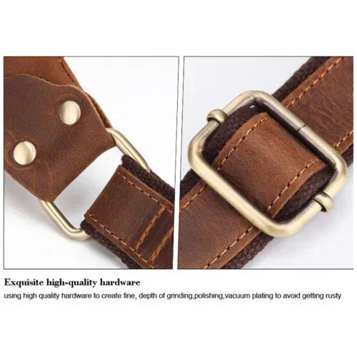 Genuine Leather Waist Bag Cowhide Leather Belt Bag for Men