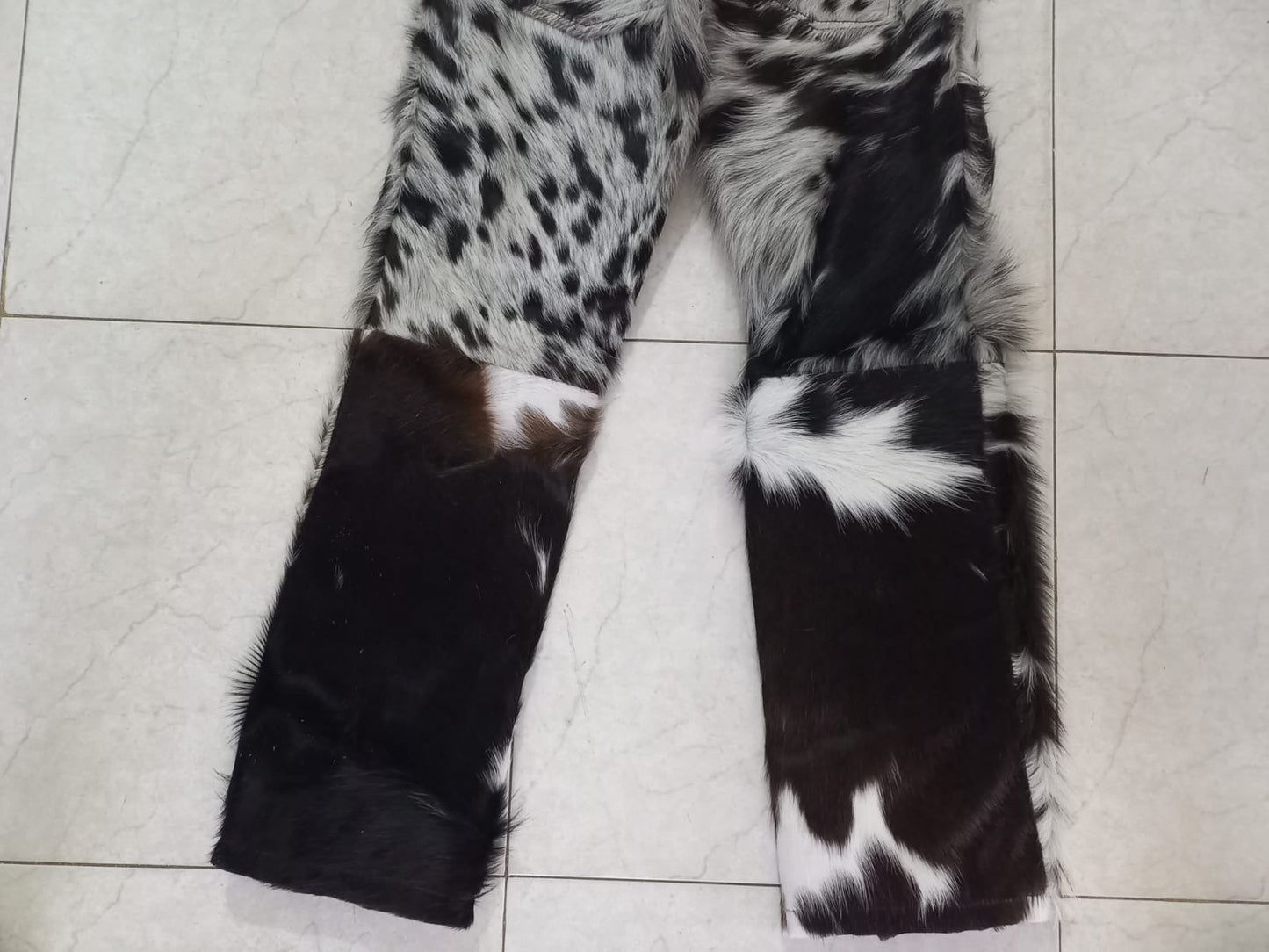 cowhide pants women