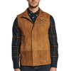 mens western leather suede vest
