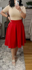 High Waisted Flare Pleated Skirt