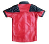 short sleeve leather shirt mens red black quilted button up