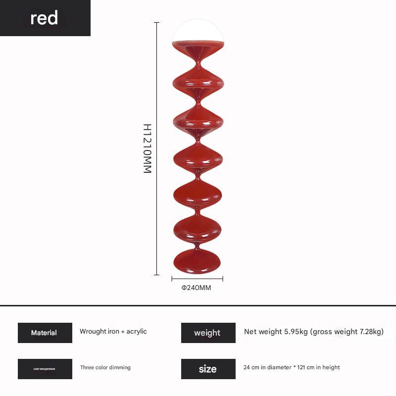 Contemporary nordic gourd floor standing lamp Red