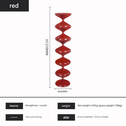 Contemporary nordic gourd floor standing lamp Red