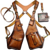 Medieval steampunk shoulder holster wallet harness pu leather 4