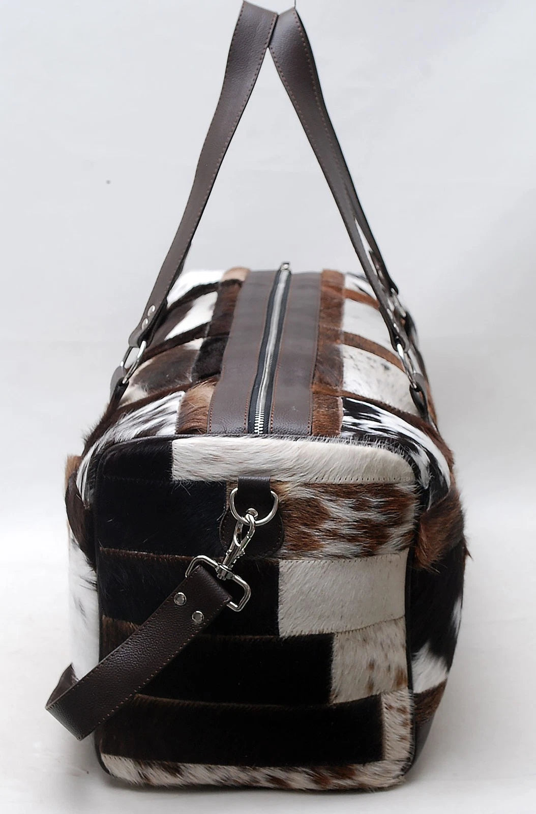 cowhide travel bag real leather duffle