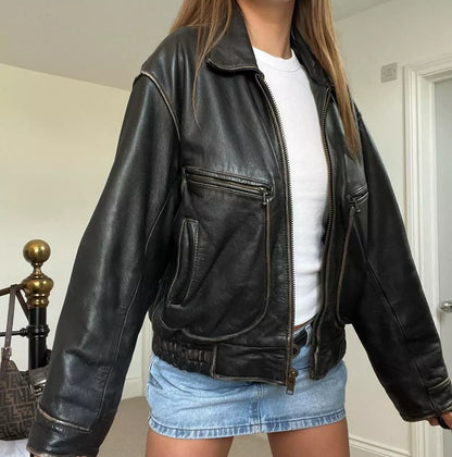 Oversized Leather Coat Women