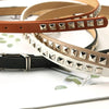 Women faux leather belt with metal studs