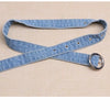 Dual Tone Round Buckle Denim Belts For Women