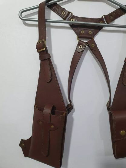 real leather holster bag shoulder