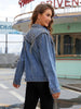 Western Punk Rock Denim Jacket with Tassel Trim