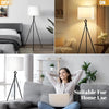 Tripod Floor Lamp for Living Room With White Linen Shade