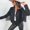 Oversized Women’s Denim Jacket with Fringe