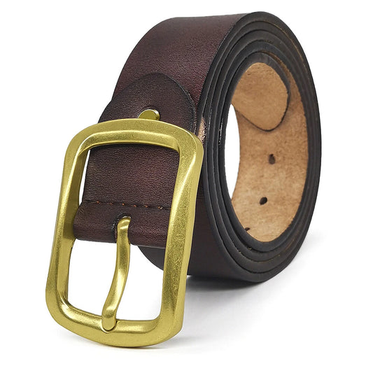 Western Cowhide Leather Belt for Men