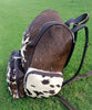 Western Rodeo Cow Leather Backpack Purse