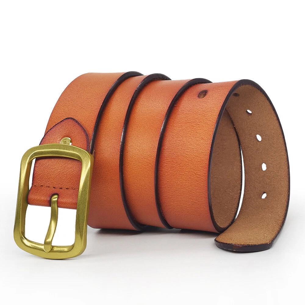 Western Cowhide Leather Belt for Men
