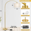 Curved Standing Gold Arc Lamp for Living Room