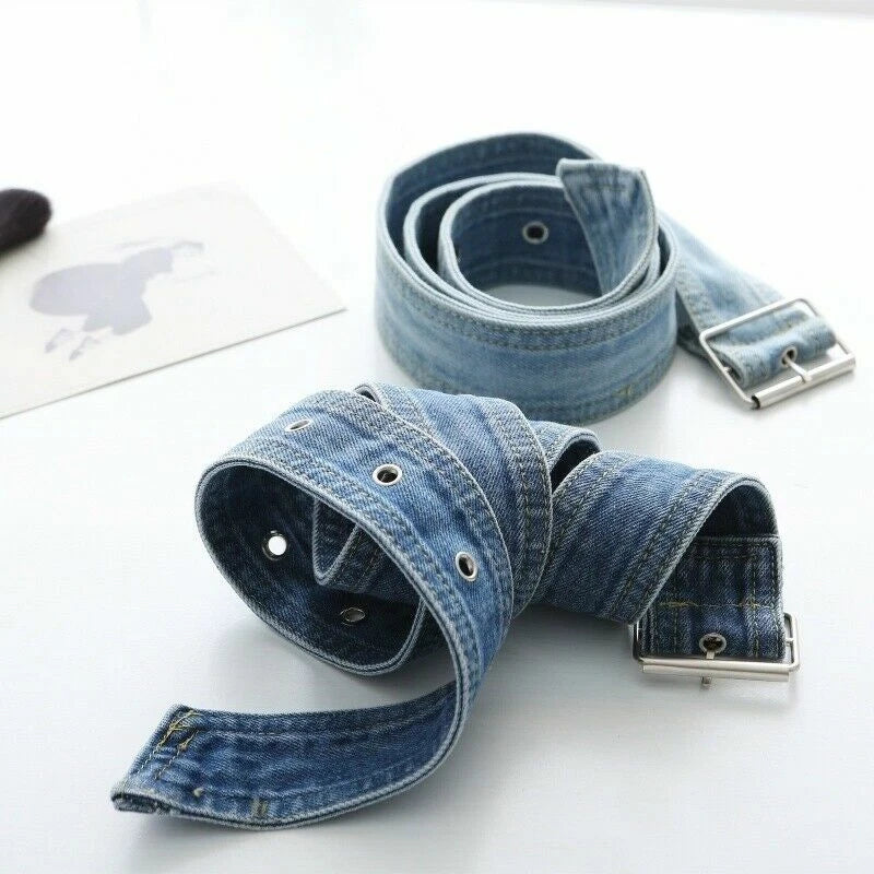 Retro Punk Wide Women Denim Belt