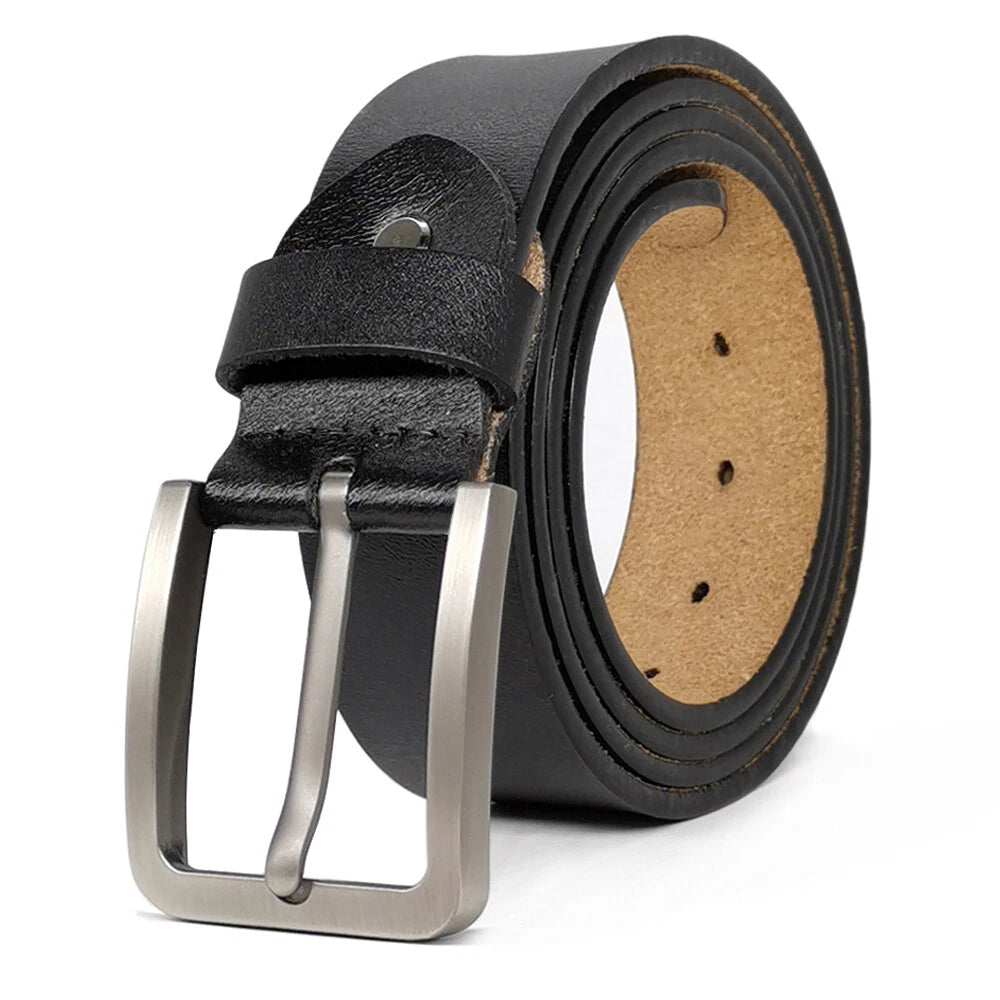 Real Leather Casual Belts for Jeans Men's