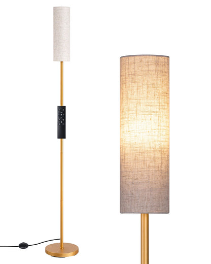 Corner Reading Floor Lamp with Remote Gold Standing Light