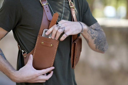 Leather Shoulder Holster Bag