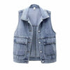 Vintage Denim Waistcoat Vest for Women