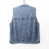 Vintage Denim Waistcoat Vest for Women