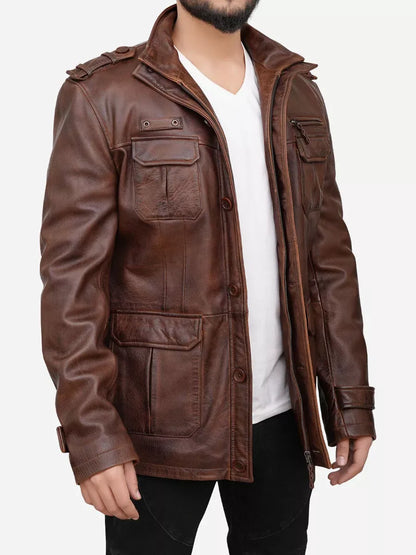 vintage brown leather jackets for men