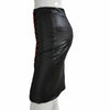Faux leather mini skirt with lace-up front