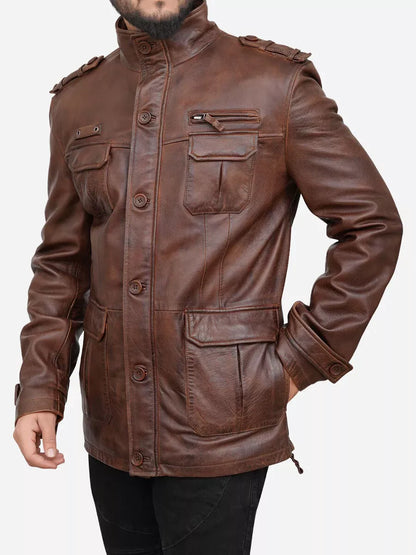 vintage brown leather jackets for men