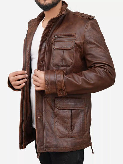 vintage brown leather jackets for men