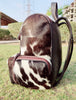 Cowhide Knapsack For Backpacking Tricolor
