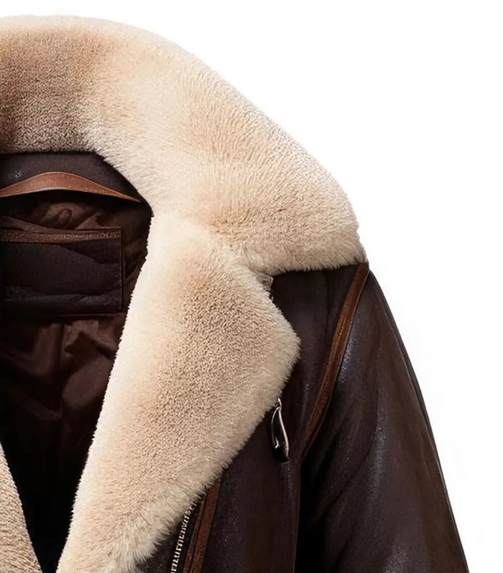 Men's Shearling Fur Leather Jacket