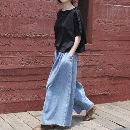 Women’s Loose Fit Baggy Denim Jean Wide Leg
