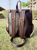 Cowhide Knapsack For Backpacking Tricolor