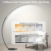 Black Arc Floor Lamp Modern Curved LED Light